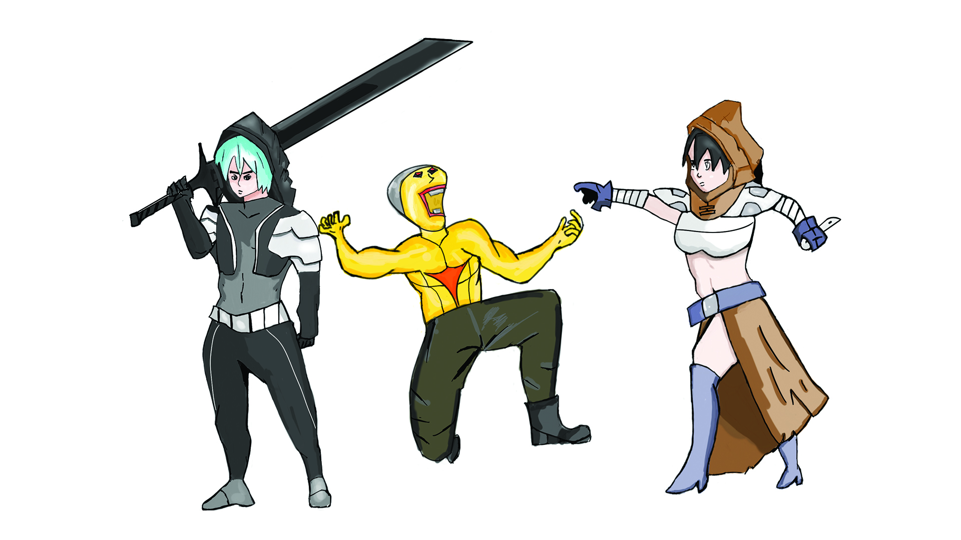Three unique characters have been crafted by Yuntao Wu.